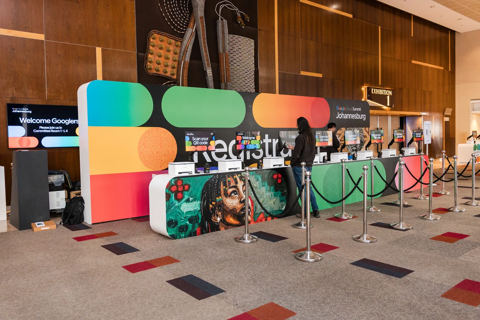Professionally prepared registration environment for a live event